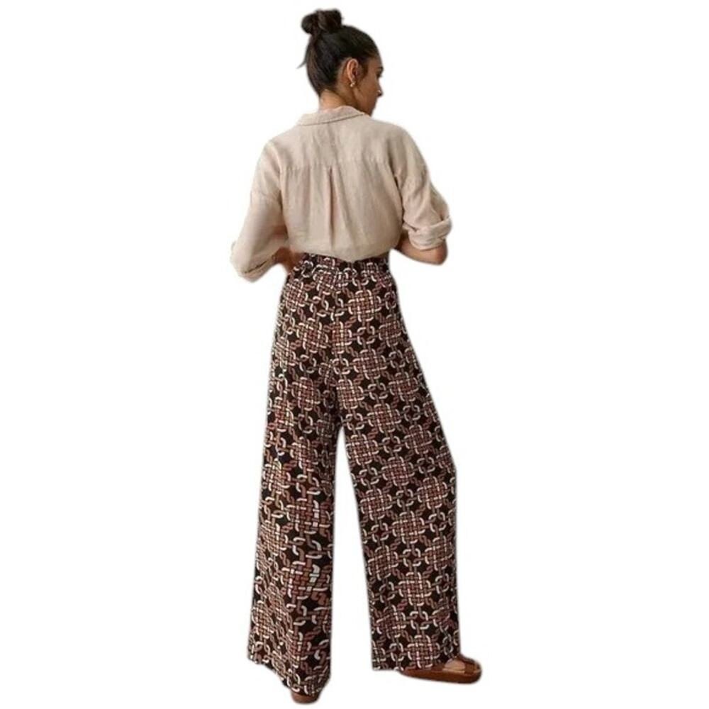 Faithfull The Brand Black Orange White Leia Pants Size 4 NWOT - Picture 3 of 7